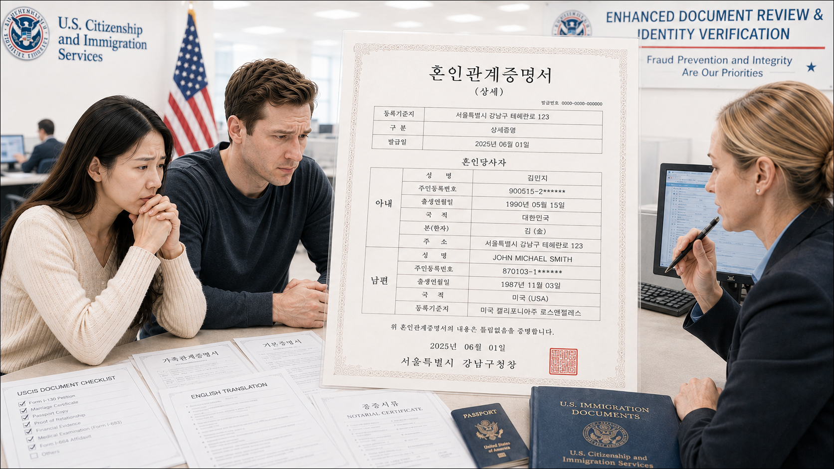 미국 영주권·시민권 신청, 가족관계 입증서류 준비 중요…한국통합민원센터 지원